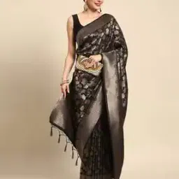 mohey Women Woven Saree with Tasselled Border-picture-43