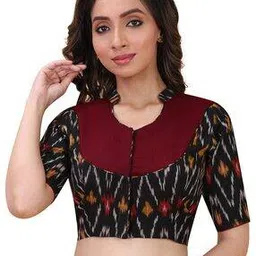 rene Women Ikat Print Front-Open Blouse-picture-37