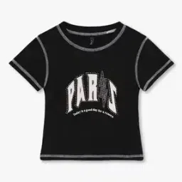 rio girls Girls Typographic Print Relaxed Fit Round-Neck Top-picture-10