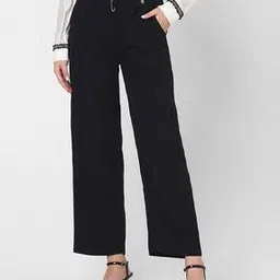 Women Straight Fit Flat-Front Pants-image-34