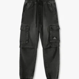 yb dnmx Boys Lightly Washed Cotton Jogger Jeans image 1