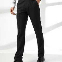 netplay Men Slim Fit Flat-Front Trousers-picture-23