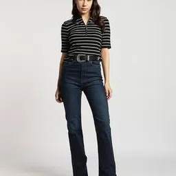 outryt by azorte Striped Yarn Dyed Fitted Polo T-Shirt-picture-50