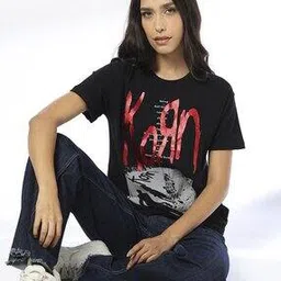 dnmx Women Graphic Print Boxy Fit Round-Neck T-Shirt-picture-11