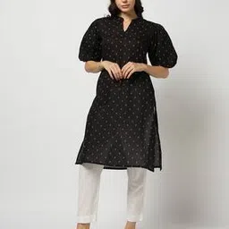 yousta Women Micro Print Straight Kurta with Insert Pocket-picture-51