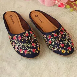 pairs4u Women Embroidered Slip-On Mules image 1