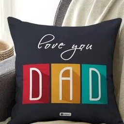 indigifts Typographic Print Cushion Cover with Filler 12" x 12"-picture-15