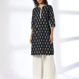 avaasa mix n' match Women Geometric Print Straight Kurta image 1