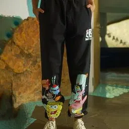 bonkers corner Women Graphic Print Joggers with Elasticated Waist-picture-15