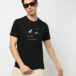 Men Graphic Print Regular Fit Crew-Neck T-Shirt-image-69