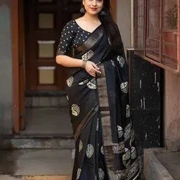 griva designer Women Batik Print Soft Cotton Crepe Saree-picture-31
