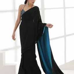 swtantra Woven Saree with Contrast Border-picture-36