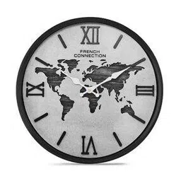 french connection Wall Clock with Roman Numbers & World Map-picture-32