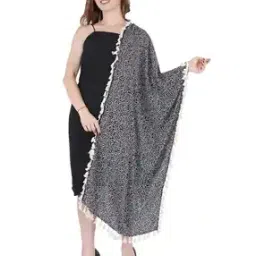 style 98 Textured Cotton Stole with Tassels-picture-38