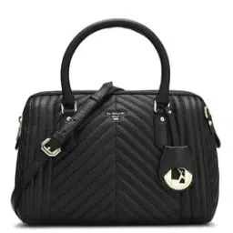 Women Quilted Satchel with Detachable Strap-image-96
