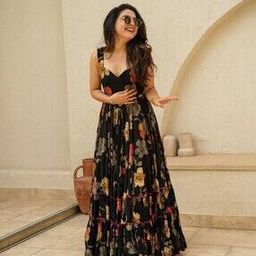 svaraa Women Floral Print Fit & Flare Dress-picture-33