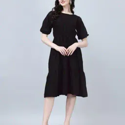 krunal raiyani Women Round-Neck Gown Dress image 1