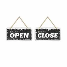 cvanu Open Close Sign Wooden Wall Hanging-picture-22