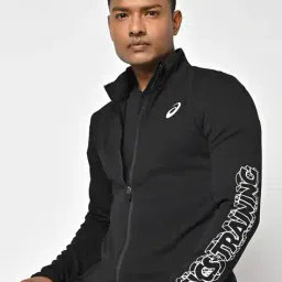 asics Brand Print Zip-Front Track Jacket image 1