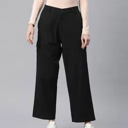 popnetic Women Relaxed Fit Cotton Cargo Pants-picture-36