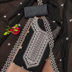 svaraa Women Self-design Unstitched Dress Material image 1