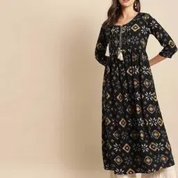 rangmayee Ikat Print Anarkali Kurta-picture-50