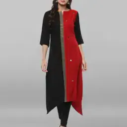 janasya Colourblock A-line Kurta-picture-19