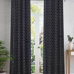 cortina eyelet curtain Set of 2 Printed Door Curtains-picture-30