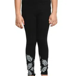 indiweaves Pack of 2 Leggings with Leaf Print Hem-picture-48