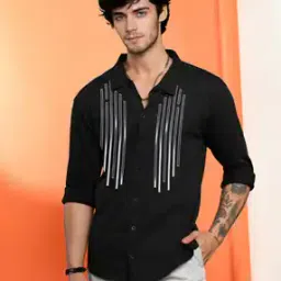 Men Regular Fit Shirt with Spread Collar-image-61