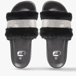 frisbee Embellished Fur Flip-Flops-picture-51