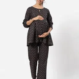 ikk kudi by seerat Women Woven Top & Pyjamas Set-picture-11