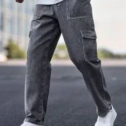 vooter Men Straight Fit Jeans with Insert Pockets image 1