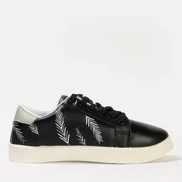 Women Leaf Print Lace-Up Shoes-image-16