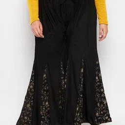 clora creation plus Floral Printed Flared Shararas with Elasticated waist-picture-23