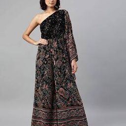 cottinfab Embellished Jumpsuit with One-Shoulder-picture-0