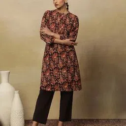 W x Folksong Women Floral Print Straight Kurta-picture-11