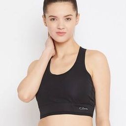 clovia Women Medium Impact Padded Sports Bra with Mesh Racerback Design-picture-4