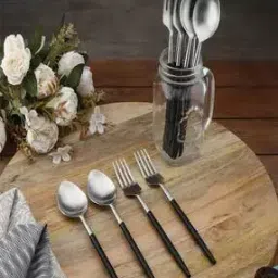 Set of 12 Spoons & Forks  with Matt Finish Handle-image-89