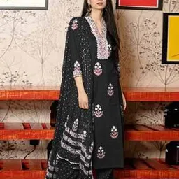 gosriki Women Floral Straight Kurta Set-picture-33