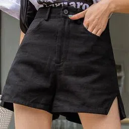 kotty Women High-Rise Denim Shorts with Insert Pockets-picture-33