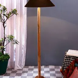 devansh Floor Lamp with Wooden Shade-picture-25