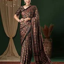 ri-wah Women Paisley Print Saree with Tassels-picture-27