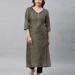 aurelia Women Foil Print Straight Kurta-picture-13