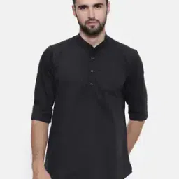 cross court Short Kurta with Curved Hem-picture-50