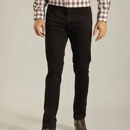 indian terrain Men Slim Fit Flat-Front Trousers-picture-12