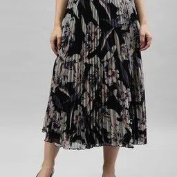 xqsee Women Floral Print Flared Skirt-picture-48