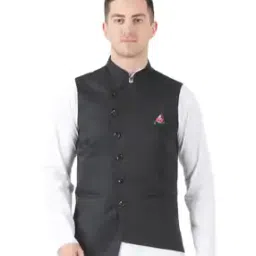 tahvo Solid Slim-Fit Nehru Jacket-picture-31