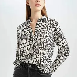 oh rare Women Typographic Print Regular Fit Shirt-picture-37