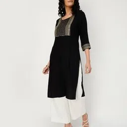 max Embellished Straight Kurta with Insert Pockets-picture-25